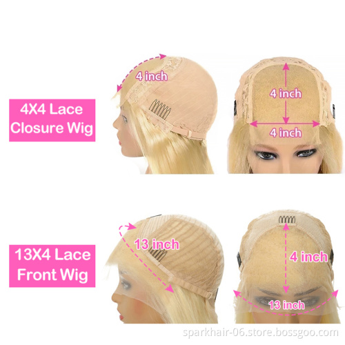 SPARK Wholesale Ombre Lace wig 613 Grey Ombre Color Lace Front Wig Human Hair Blonde Ombre Human Hair Bob Wig